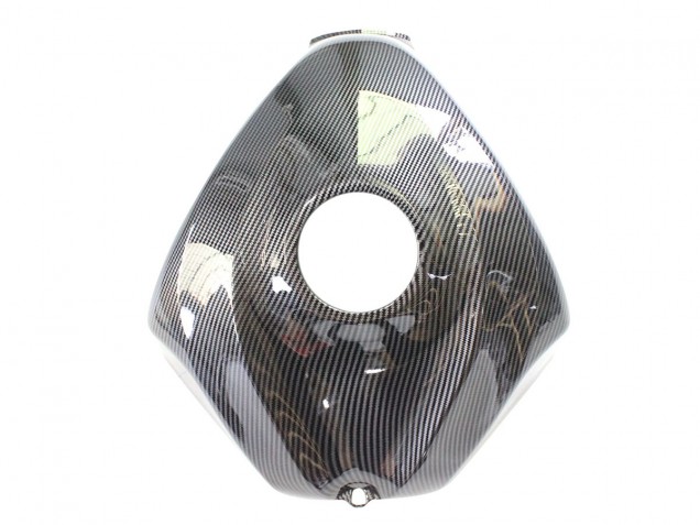 Billigste Suzuki GSXR 600/750 Motorrad Verkleidung 2006-2007 - Schwarz Weiss Carbonfaser Stil