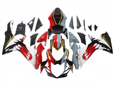 Billigste Suzuki GSXR 600/750 Motorrad Verkleidung 2011-2024 - Rot Gold Grau Schwarz Weiss Hai