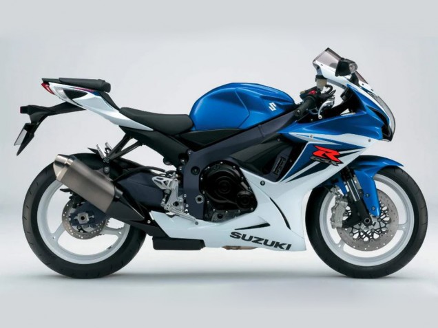 Billigste Suzuki GSXR 600/750 Motorrad Verkleidung 2011-2024 - Blau Weiss