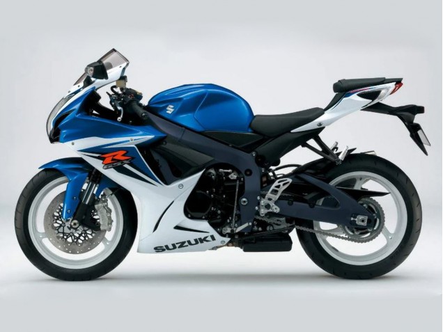 Billigste Suzuki GSXR 600/750 Motorrad Verkleidung 2011-2024 - Blau Weiss