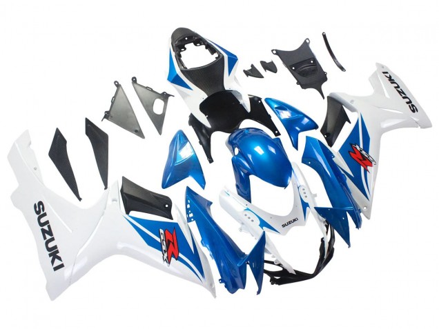 Billigste Suzuki GSXR 600/750 Motorrad Verkleidung 2011-2024 - Blau Weiss