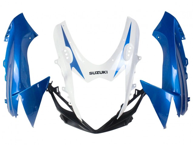 Billigste Suzuki GSXR 600/750 Motorrad Verkleidung 2011-2024 - Blau Weiss