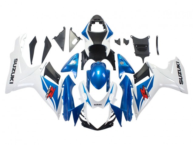 Billigste Suzuki GSXR 600/750 Motorrad Verkleidung 2011-2024 - Blau Weiss