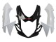 Billigste Suzuki GSXR 600/750 Motorrad Verkleidung 2011-2024 - Weiss Glanzendes Schwarz