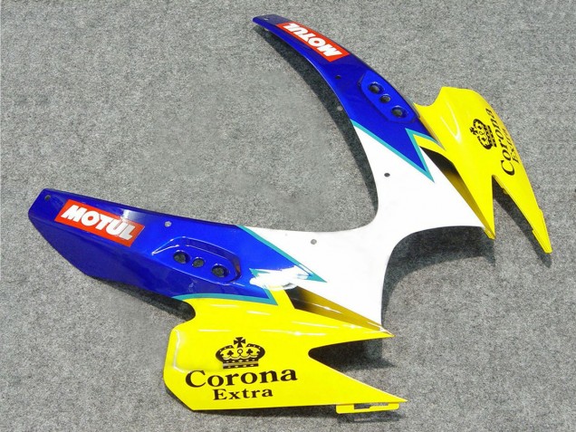 Billigste Suzuki GSXR 600/750 Motorrad Verkleidung 2006-2007 - Weiss Blau Gelb Corona Alstare