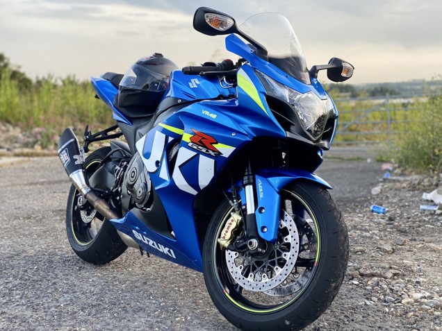 Billigste Suzuki GSXR 1000 Motorrad Verkleidung 2009-2016 - Blau Grun Weiss