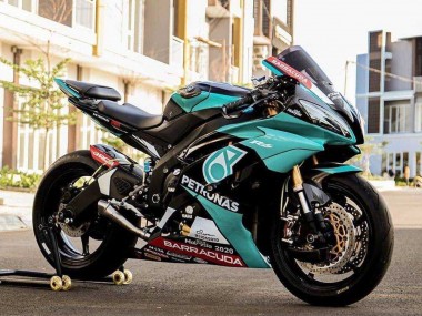 Billigste Yamaha YZF R6 Motorrad Verkleidung 2008-2016 - Hellgrun Weiss Schwarz Petronas