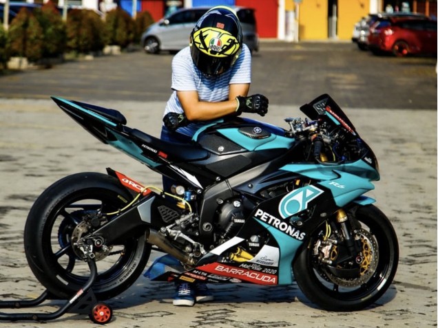 Billigste Yamaha YZF R6 Motorrad Verkleidung 2008-2016 - Hellgrun Weiss Schwarz Petronas