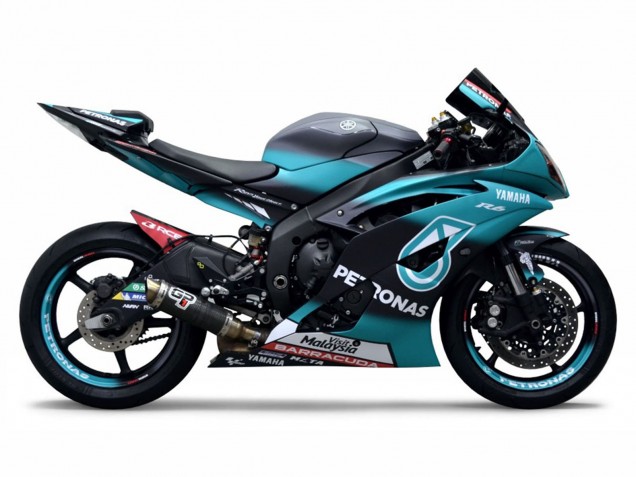 Billigste Yamaha YZF R6 Motorrad Verkleidung 2008-2016 - Hellgrun Weiss Schwarz Petronas