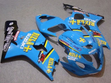 Billigste Suzuki GSXR 750 Motorrad Verkleidung 2004-2005 - Blau Gold Schwarz Motul Rizla