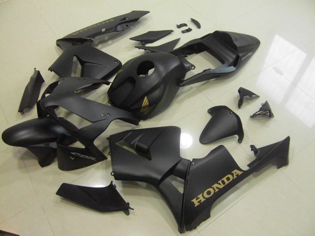 CBR 600 RR 03-04 Motorrad Verkleidungen - Matt Schwarz Gold CBR 600 RR 03-04 Motorrad Verkleidungen - Matt Schwarz Gold