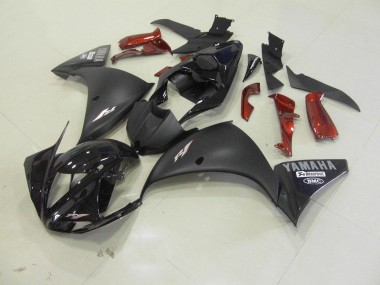 R1 09-11 Motorrad Vollverkleidung - Matt Schwarz