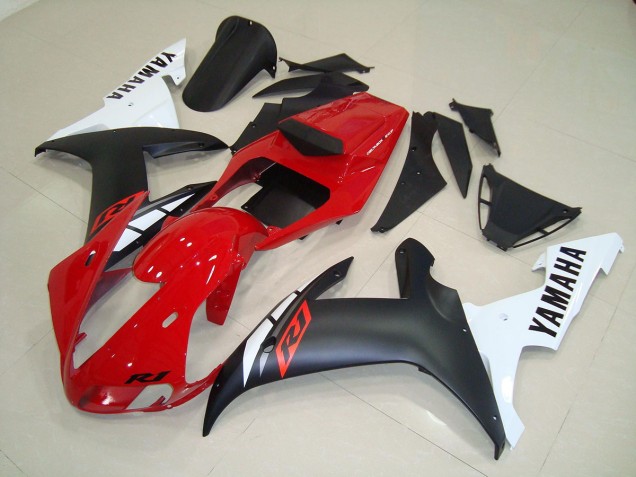R1 02-03 Motorrad Verkleidungen - Matt Schwarz Rot R1 02-03 Motorrad Verkleidungen - Matt Schwarz Rot