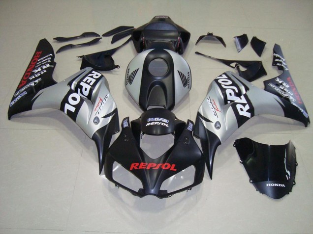 CBR 1000 RR 06-07 Motorrad Verkleidung - Matt Schwarz Silber Repsol CBR 1000 RR 06-07 Motorrad Verkleidung - Matt Schwarz Silber Repsol