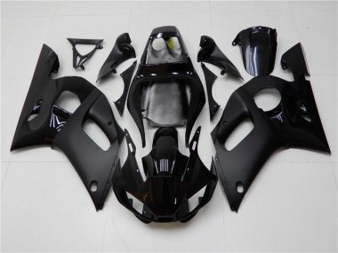 R6 98-02 Motorrad Verkleidungen - Matt schwarz Glänzend