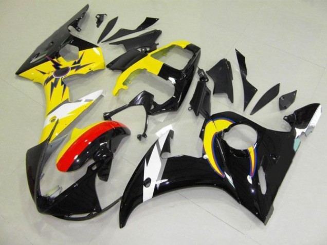 R6 03-05 Motorrad Verkleidungen - Mond Schwarz Gelb R6 03-05 Motorrad Verkleidungen - Mond Schwarz Gelb