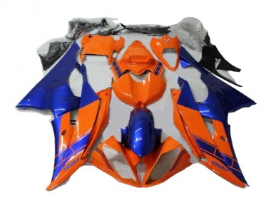 R6 08-16 Motorrad Verkleidungen - Orange Blau