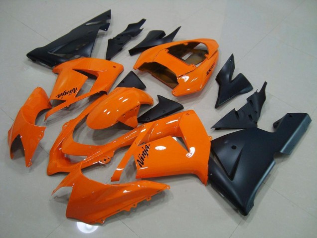 ZX10R 03-05 Motorrad Verkleidungen - Orange Matt Schwarz ZX10R 03-05 Motorrad Verkleidungen - Orange Matt Schwarz