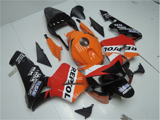CBR 600 RR 03-04 Motorrad Verkleidungen - Orange Rot Schwarz Repsol CBR 600 RR 03-04 Motorrad Verkleidungen - Orange Rot Schwarz Repsol