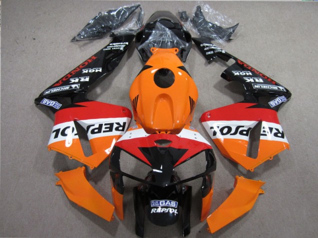 CBR 600 RR 05-06 Motorrad Verkleidungen - Orange Rot Schwarz Repsol CBR 600 RR 05-06 Motorrad Verkleidungen - Orange Rot Schwarz Repsol