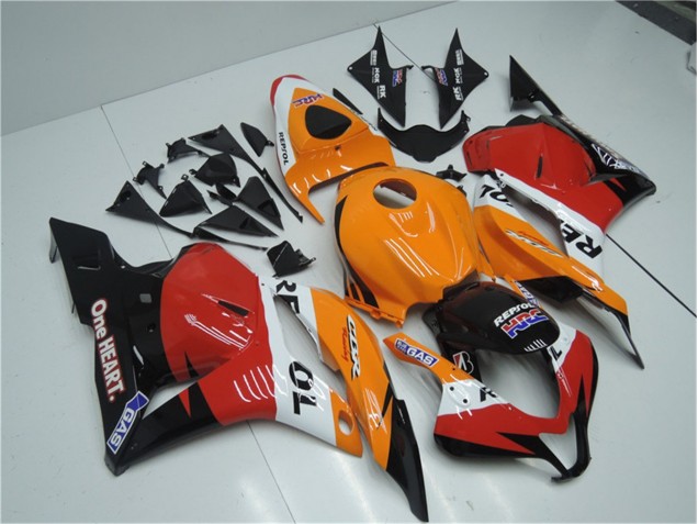CBR 600 RR 09-12 Motorrad Verkleidungen - Orange Rot Schwarz Repsol CBR 600 RR 09-12 Motorrad Verkleidungen - Orange Rot Schwarz Repsol