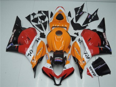 CBR 600 RR 09-12 Motorrad Verkleidungen - Orange Rot Schwarz Repsol