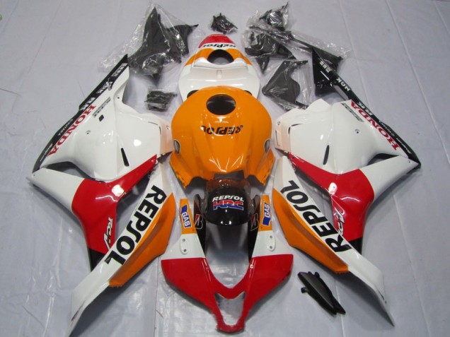 CBR 600 RR 09-12 Motorrad Verkleidungen - Orange Rot Weiß Repsol CBR 600 RR 09-12 Motorrad Verkleidungen - Orange Rot Weiß Repsol