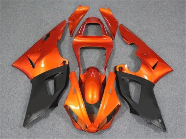 R1 00-01 Motorrad Verkleidungen - Orange Schwarz