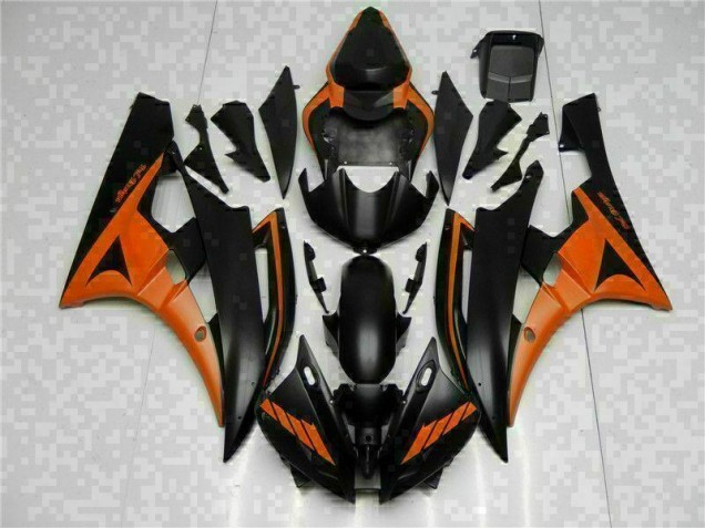 R6 06-07 Motorrad Verkleidungen - Orange Schwarz R6 06-07 Motorrad Verkleidungen - Orange Schwarz