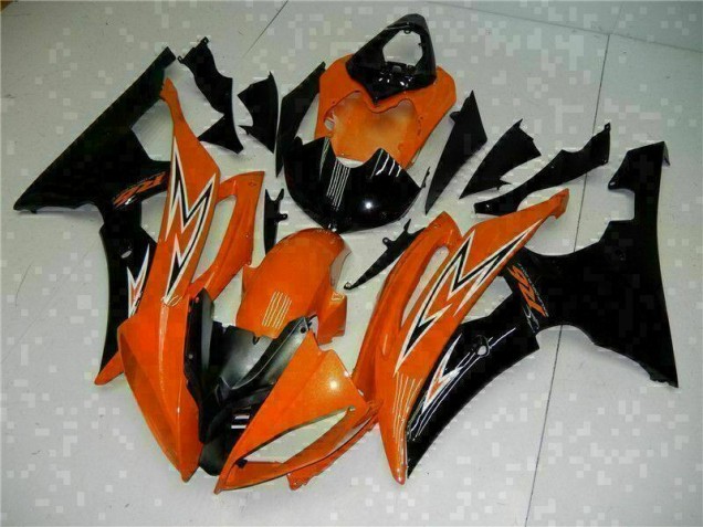 R6 08-16 Motorrad Verkleidungen - Orange Schwarz R6 08-16 Motorrad Verkleidungen - Orange Schwarz