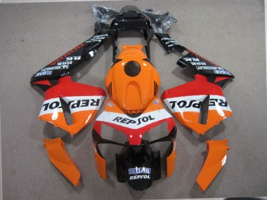 CBR 600 RR 03-04 Motorrad Verkleidungen - Orange Schwarz Repsol