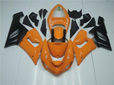 ZX6R 05-06 Motorrad Verkleidungen - Orange Schwarz