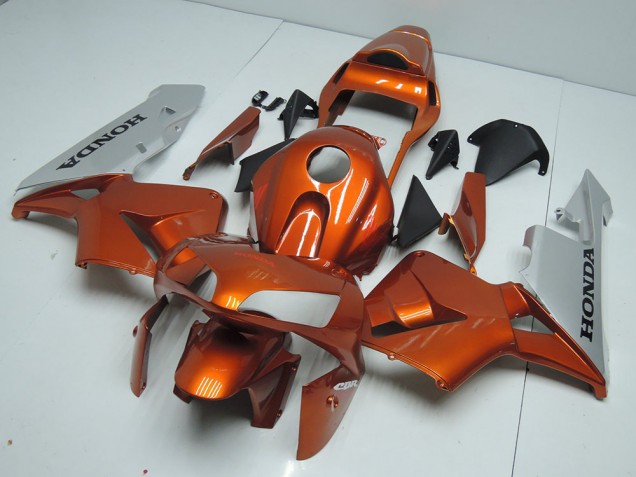 CBR 600 RR 03-04 Motorrad Verkleidungen - Orange Silber CBR 600 RR 03-04 Motorrad Verkleidungen - Orange Silber