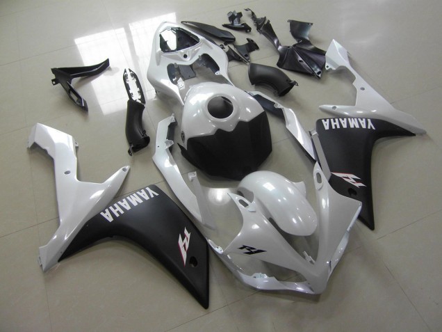 R1 07-08 Motorrad Verkleidungen - Perl Weiß Matt Schwarz R1 07-08 Motorrad Verkleidungen - Perl Weiß Matt Schwarz