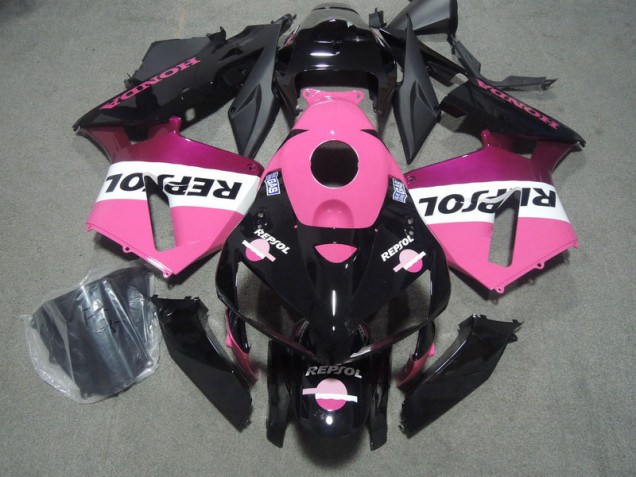CBR 600 RR 05-06 Motorrad Verkleidungen - Rosa Schwarz Repsol CBR 600 RR 05-06 Motorrad Verkleidungen - Rosa Schwarz Repsol