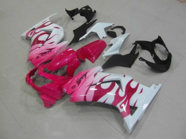 ZX 250R 08-12 Motorrad Verkleidungen - Rosa Weiß