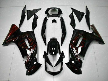 EX650 06-08 Motorrad Verkleidungen - Rot Flamme