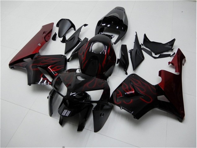CBR 600 RR 05-06 Motorrad Verkleidungen - Rot Flamme Schwarz CBR 600 RR 05-06 Motorrad Verkleidungen - Rot Flamme Schwarz