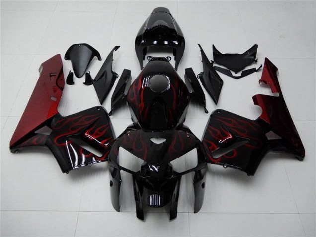 CBR 600 RR 05-06 Motorrad Verkleidungen - Rot Flamme Schwarz CBR 600 RR 05-06 Motorrad Verkleidungen - Rot Flamme Schwarz