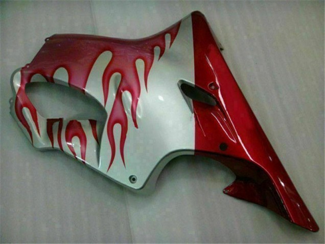 CBR 600 F4i 01-03 Motorrad Verkleidungen - Rot Flamme Silber CBR 600 F4i 01-03 Motorrad Verkleidungen - Rot Flamme Silber