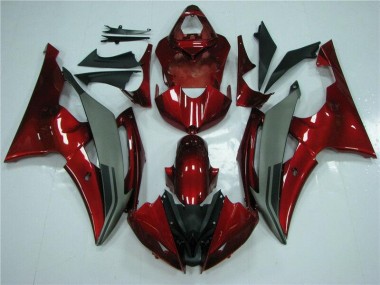 R6 08-16 Motorrad Verkleidungen - Rot Grau