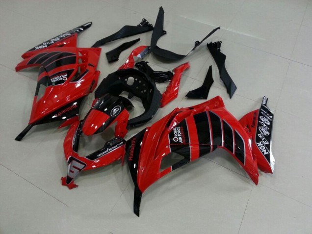 ZX 300R 13-16 Motorrad Verkleidungen - Rot Schwarz Airfore ZX 300R 13-16 Motorrad Verkleidungen - Rot Schwarz Airfore