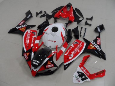 R1 07-08 Motorrad Verkleidungen - Rot Schwarz Aufkleber