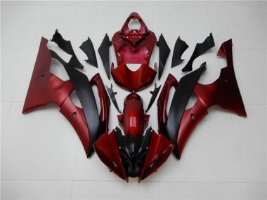R6 08-16 Motorrad Verkleidungen - Rot Schwarz