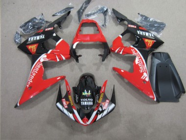 R6 03-05 Motorrad Verkleidungen - Rot Schwarz SantUnder