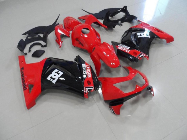 ZX 250R 08-12 Motorrad Verkleidungen - Rot Schwarz ZX 250R 08-12 Motorrad Verkleidungen - Rot Schwarz