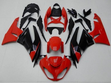 ZX6R 09-12 Motorrad Verkleidungen - Rot Schwarz