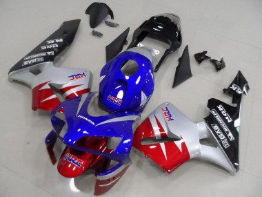 CBR 600 RR 03-04 Motorrad Verkleidungen - Rot Silber Blau