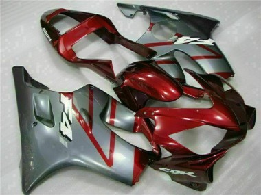 CBR 600 F4i 01-03 Motorrad Verkleidungen - Rot Silber