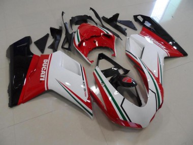 Ducati 848 1098 1198 07-14 Motorrad Verkleidungen - Rot Weiß